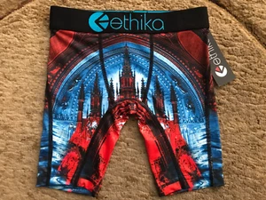 Ethika Jugend Jungen Boxershorts Größe Small (6/8) Schloss Print Mehrfarbig Neu mit Etikett - Bild 1 von 4