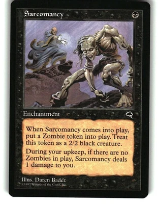 Magic the Gathering - Tempest Sarcomancy 154 Rare 1997 - Image 1 of 2