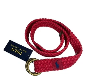 Polo Ralph Lauren Mens Regular fit Braided Belt Apparelbelt Medium Red - Picture 1 of 4