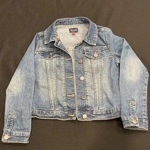 Children’s Place Girls Denim Button Jacket- Size Medium 7/8 - Picture 1 of 6