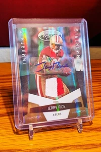 JERRY RICE 2010 CERTIFIED IMMORTALS GOLD PATCH AUTO AUTOGRAPH /25 *GAME-USED* - Bild 1 von 3