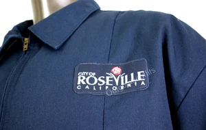 Giacca uomo Red Kap City of Roseville California full zip foderata blu navy taglia 3XLReg - Foto 1 di 11
