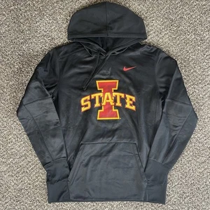 Nike Iowa State Cyclones Mens Sweatshirt Size Large Hoodie Therma Fit Black - Picture 1 of 4