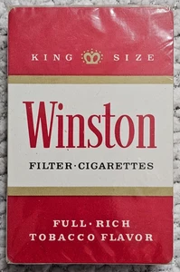 Vintage Winston Filter Zigaretten Spielkarten versiegelt Werbung Promo Deck - Bild 1 von 6