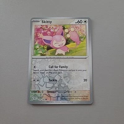 SKITTY 130/162 2024 Pokemon TCG Temporal Forces Reverse Holo NM  - Image 1 of 2