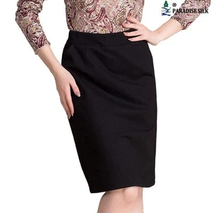 Womens Silk Cutting Piles Brushed inner Knitted Petticoat A line Skirts - Picture 1 of 5