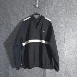 Vintage Nike Pullover Jacket Mens L Black Tiger Woods Nike-FIT Yin Yang Golf VTG - Picture 1 of 14