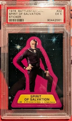 🔥1978 Topps Battlestar Galactica Sticker #22 SPIRIT OF SALVATION PSA 5🔥 - Image 1 of 2