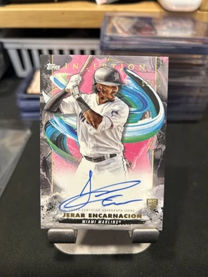 Jerar Encarnacion 2023 Topps Inception Rookie Auto Pink 65/99 Marlins BRES-JE - Image 1 of 2