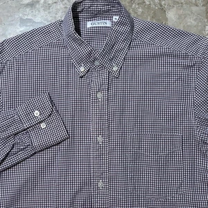 Gustin Mens Medium Slim Fit Red Check Long Sleeve Button Made In USA - Picture 1 of 10