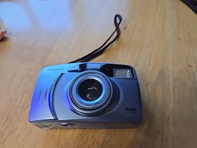 Polaroid PZ2001 Power Zoom 35-70mm Lens Point & Shoot Film Camera Blue - Image 1 of 4