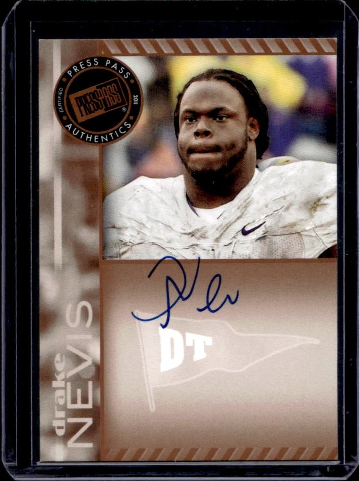 2011 Press Pass Drake Nevis Auto Bronze #PPS-DN Tigers - Image 1 of 2