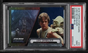 2016 Topps Star Wars Evolution Blue Lightsaber Luke Skywalker PSA 9 MINT 0n64 - Picture 1 of 3