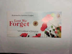 2012 Red Poppy UNC $2 Australian Coin With RSL Card "LEST WE FORGET" - Picture 1 of 4