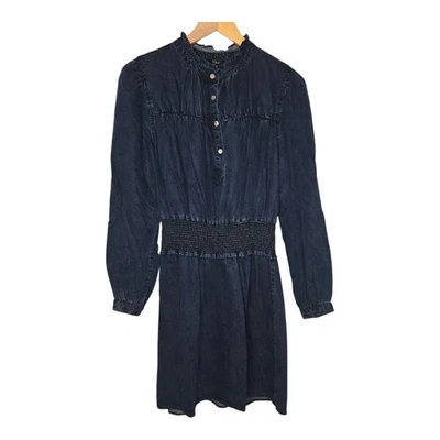 Rails Womens Dark Vintage Wash Smocked Denim Chambray Shawna Mini Dress Small - Image 1 of 4