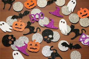 HALLOWEEN Glitzer KONFETTI Party Tisch Streu Design und Paketmenge wählbar - Bild 1 von 9