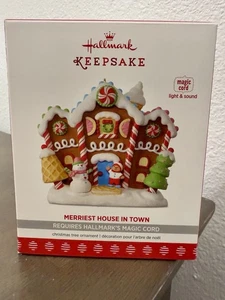 Hallmark 2017 Merriest House in Town Light & Sound Magic Cord Ornament - Picture 1 of 12