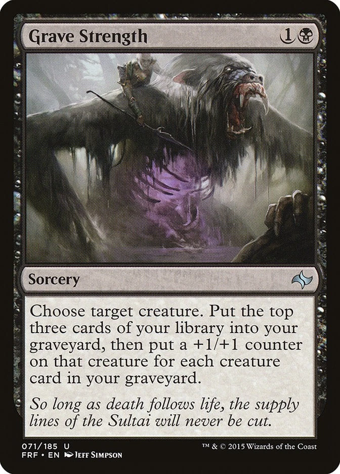 Grave Strength [Fate Reforged] (FRF 71) Near Mint - Image 1 of 1