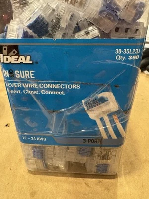 Ideal In sure Lever Wire Connector 3-port 30-35L23J (350 count) - Image 1 of 3