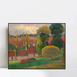 Framed Canvas Giclee Print Art A Farm in Brittany by Paul Gauguin Home Decor - Picture 1 of 22
