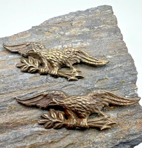 Vintage Aged Brass/Cast Iron Eagle w Arrows Set Decorative Ornament Matte Finish - Picture 1 of 7