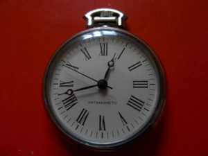 Ladiess White Dialed Pocket Watch. Chrome Plated..40mm. Fully Working. - Picture 1 of 5