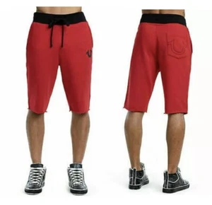 Pantalones Cortos de Sudar True Religion Para Hombre Rojo Nuevos Medio Pantalones Cortos de Verano Talla L-XL - Imagen 1 de 4