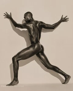 1997 HERB RITTS Black Male Nude COLIN JACKSON UK Track Athlete Photo Art 12x16 - Picture 1 of 1
