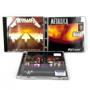 Metallica CD Music Album Lot x3 S&M, Master of Puppets, Reload - Picture 1 of 6