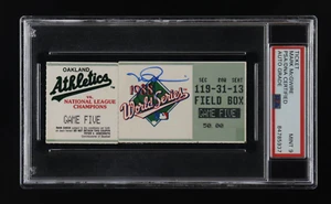 Mark McGwire Signed 1988 Game 5 World Series Ticket (PSA) Autograph Graded PSA 9 - Bild 1 von 2