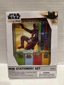 Star Wars "The Mandalorian " Notepad With 3 Pens And Sticky Notes And Notebook - Picture 1 of 2