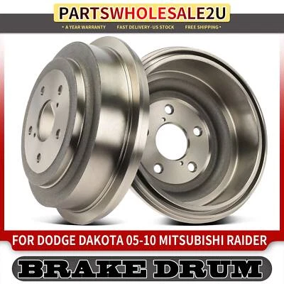 2x Rear Passenger & Driver Brake Drum for Mitsubishi Raider 2006-2009 Ram Dodge - Image 1 of 4