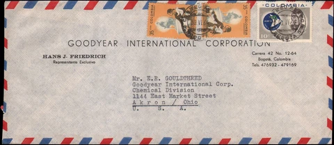 Bogota to Goodyear, Akron OH, 1964 Cover