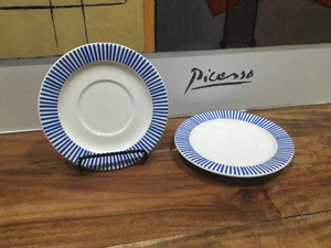 Gien France LA RONDE DES FRUIT 5 1/4" small saucer for demitasse - Lot of 2 - Picture 1 of 5