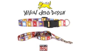 Diseño Amarillo Perro NAVIDAD Cuello o Correa de Cachorro - Diseño Suéter de Esquí XS S M L - Imagen 1 de 6