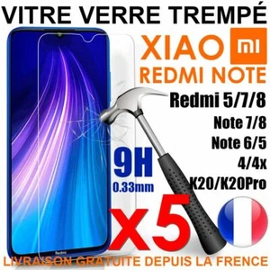 Verre Trempé Vitre Protection Ecran Redmi 10/9A/9C/Note 11 10 9/Pro/9s/Note 8/8T - Photo 1/14