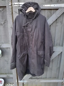 Allsaints Wachsjacke Kapuze Parka Mantel Herren XL dunkelgrün extra groß sehr guter Zustand khaki - Bild 1 von 9