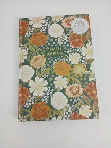 Pooch & Sweetheart Faith Writing Journal Burnt Orange Tan White Flowers - Picture 1 of 10