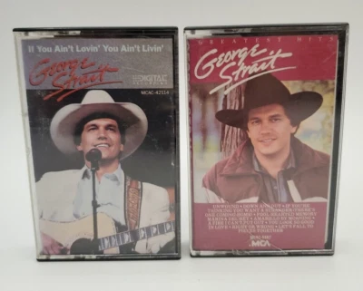 2 George Strait Cassette Tape Greatest Hits and If You Aint Lovin You Aint Livin Foto 1 de 4