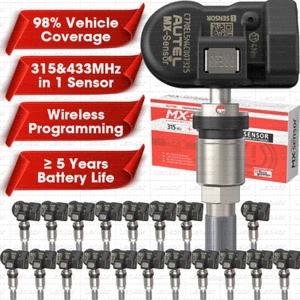 Autel TPMS MX-Sensor 315MHz&433MHz Universal Programmable Tire Pressure Sensors - Picture 1 of 18