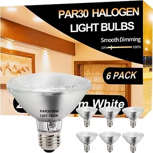 6pc PAR30 Short Neck Flood Light Bulbs 50W E26 Base Warm White 2800K for Accent - Picture 1 of 6