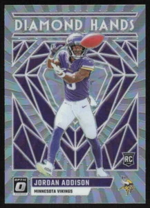 2023 Donruss Optic Diamond Hands Holo Rookie Jordan Addison Vikings - Picture 1 of 2