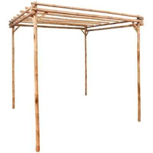 Pergola Bambus 170×170×220 cm Garten Pavillon Terrasse Rankhilfe Bodenstecker - Bild 1 von 5