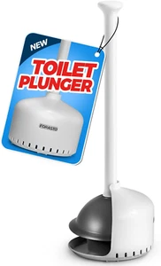 Toilet Plunger with Holder,Plungers for Bathroom with Holder,Heavy Duty Plunger - Picture 1 of 6