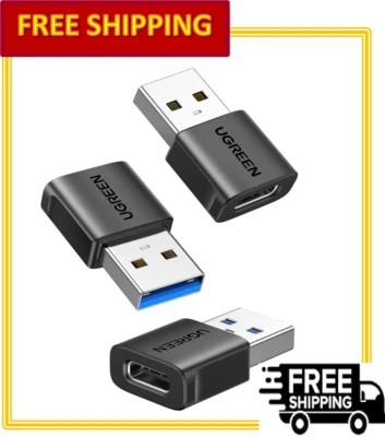 UGREEN USB A 3.0 Male to USB C Female Adapter / Converter,  10Gbps - 3 Pack - Image 1 of 4
