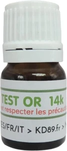 1 flacon pro de réactif test testeur à tester l'or 14 carats 585/1000 14k. KD89 - Foto 1 di 4