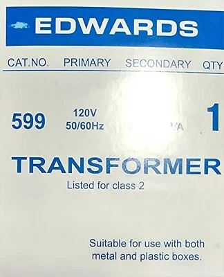 Edwards Signaling 599 120V/24V 40W Transformer (Case of 10) - Image 1 of 4