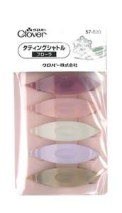 Clover tatting shuttle Flora 57-820 ABS Multicolor Lace Knitting Tools NEW - Picture 1 of 3