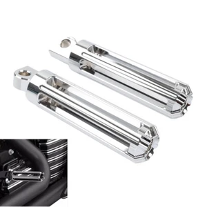 Pair Male Mount Foot Pegs Footrests For Harley Touring Sportster Softail Dyna - Picture 1 of 10