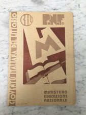 VECCHIA PAGELLA GIOVENTÙ ITALIANA DEL LITTORIO FASCISMO 1937 OLD REPORT CARD